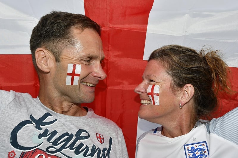 Paul and Sharon Swales look forward to the game.