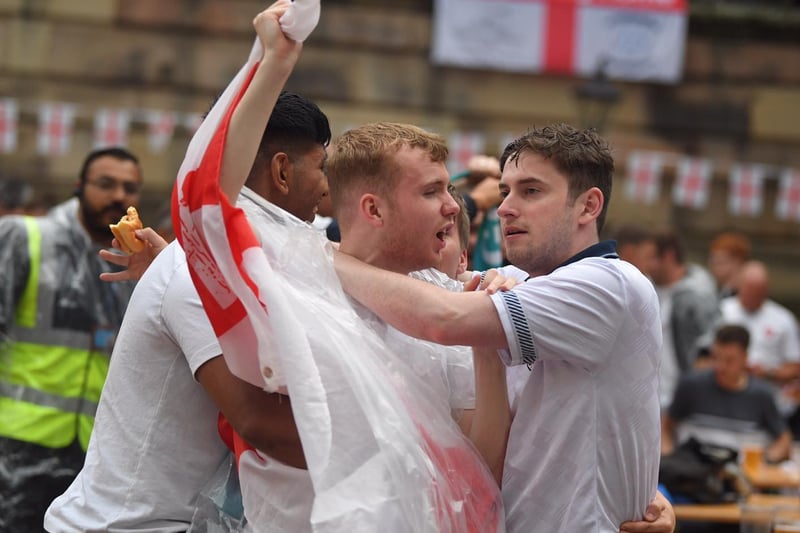 England fans at Preston's Fan Zone