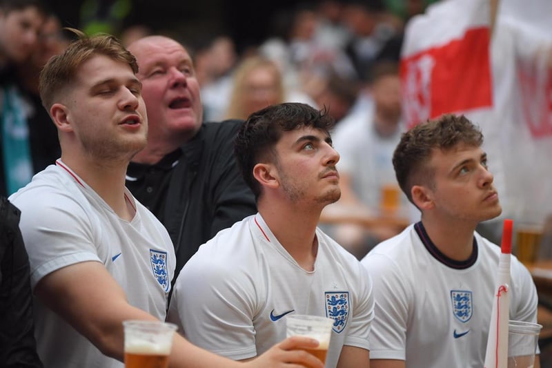 England fans at Preston's Fan Zone