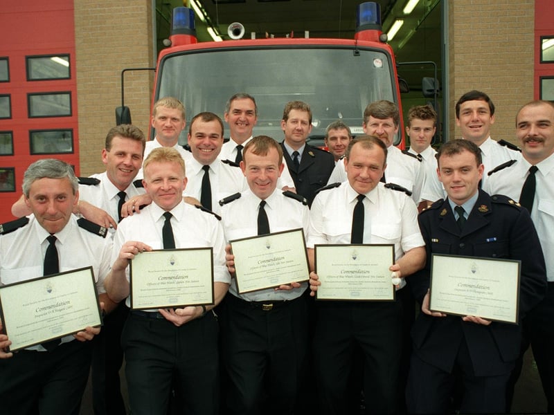 Firefighters from Leeds, Gipton and Idle and RSPCA Inspectors received commedations for their part in rescuing pigs following a road traffic accident at Armley Gyratory.
