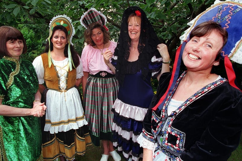 Staff at Wheatfields Hospice were dressed up for a fundraising garden fete. Pictured, left to right, are Barbara Barrett, Claire Marshall, Helen Peel, Alyson and Angela Robinson.