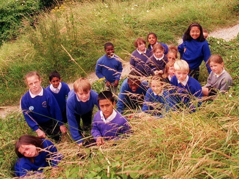 Pupils from Rosebank Primary took a walk on the wild side. They are pictured in an area of land near their school for which they have created ideas for improvement.