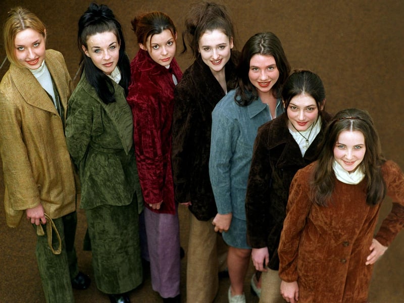 Students from Dewsbury College''s Wheelwright Centre wearing their latest fashion designs. Pictured, from left, are Keeley Jones, Nicola Barrett, Sarah Jones, Sarah Shaw, Sarah Hepworth, Laura Madeley and Kelly Firth.