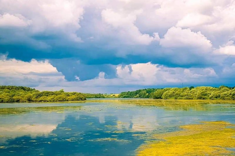 Jane Hannon said: "A trip to Fairburn Ings on Sunday capturing the  heavy rain clouds & the sun."