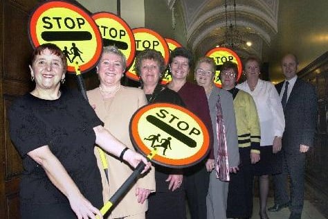 Long service presentation for seven School Crossing Patrols at Wakefield's County Hall