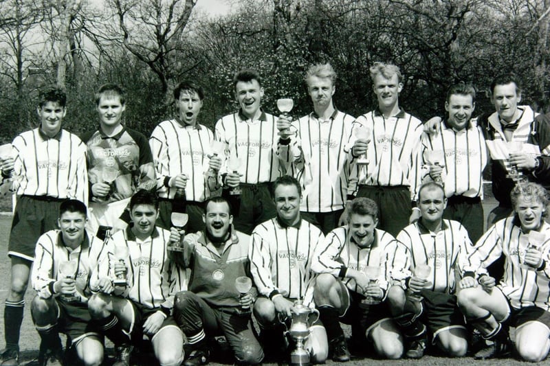 Woodman Churwell retained the Leeds Combination League's Arthur Luty Cup in April 1994 with a 3-0 victory over Cricketer's Arms at Bracken Edge.