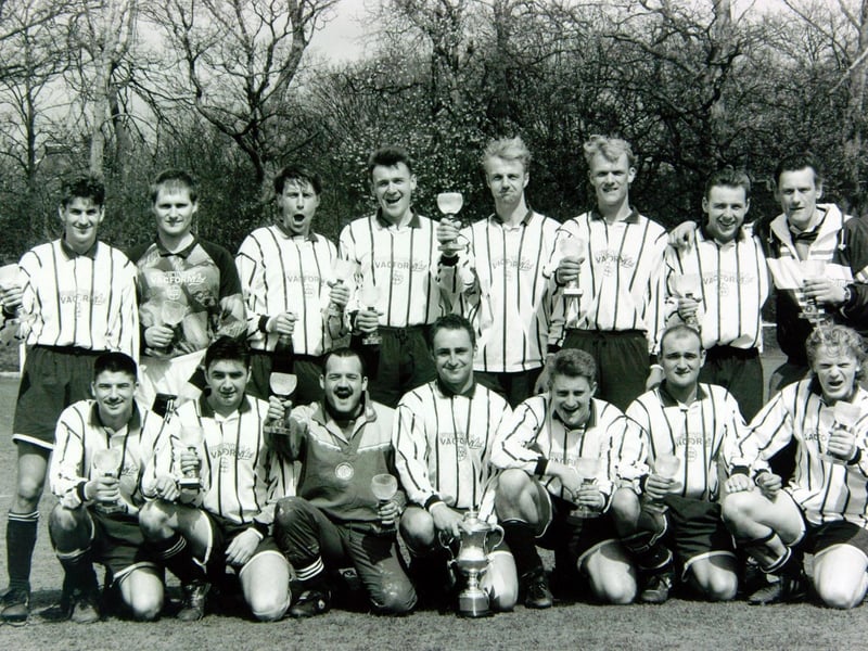 Woodman Churwell retained the Leeds Combination League's Arthur Luty Cup in April 1994 with a 3-0 victory over Cricketer's Arms at Bracken Edge.