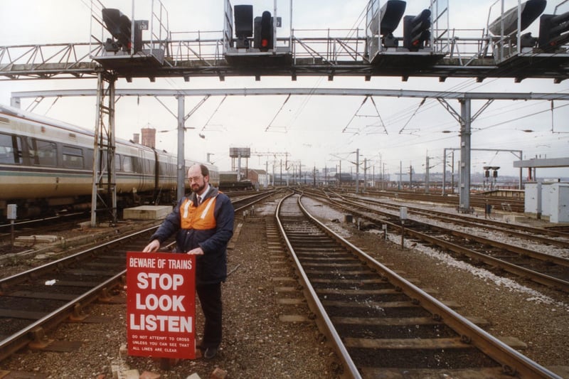 This is Geoff Bounds who was in charge of a project to end the problems at the West End of Leeds City Station in January 1994.
