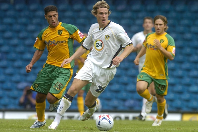 Matthew Killgallon breaks away from Norwich City's Youssef Safri.