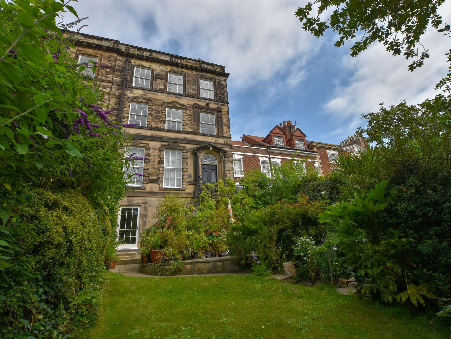 View from the garden of the Georgian townhouse currently split in to four apartments