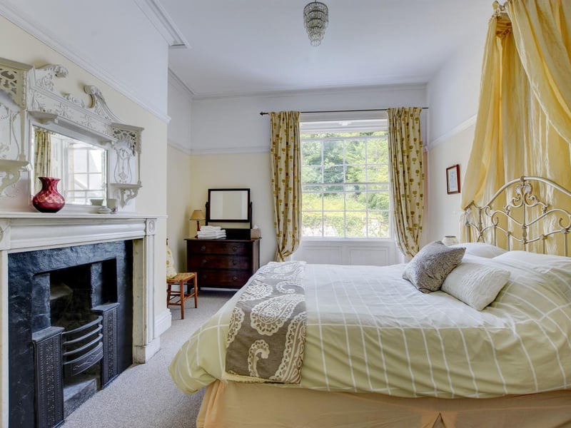 One of the bedrooms within the Georgian townhouse building