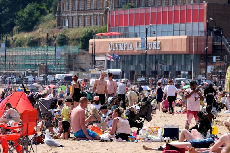 Scarborough looked back to normal as people flocked to the beach.