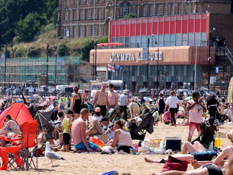 Scarborough looked back to normal as people flocked to the beach.