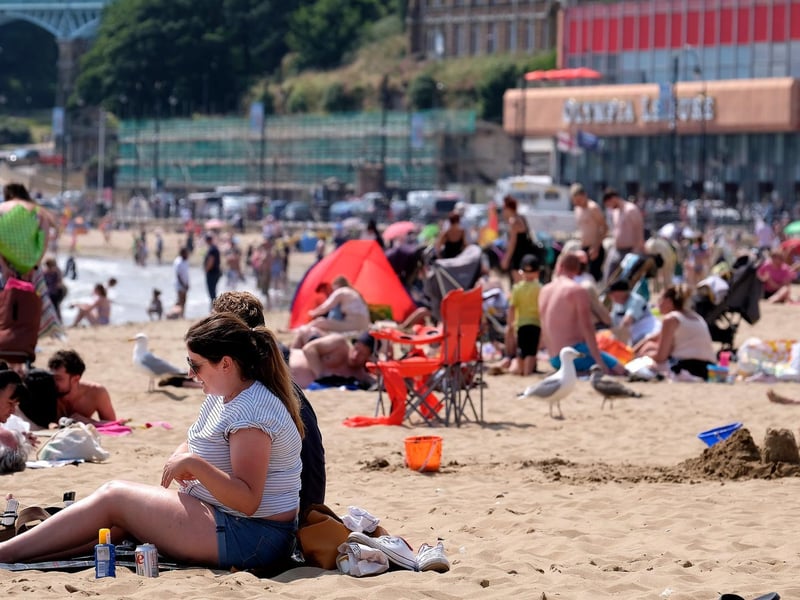 Plenty of people were enjoying the warm weather.