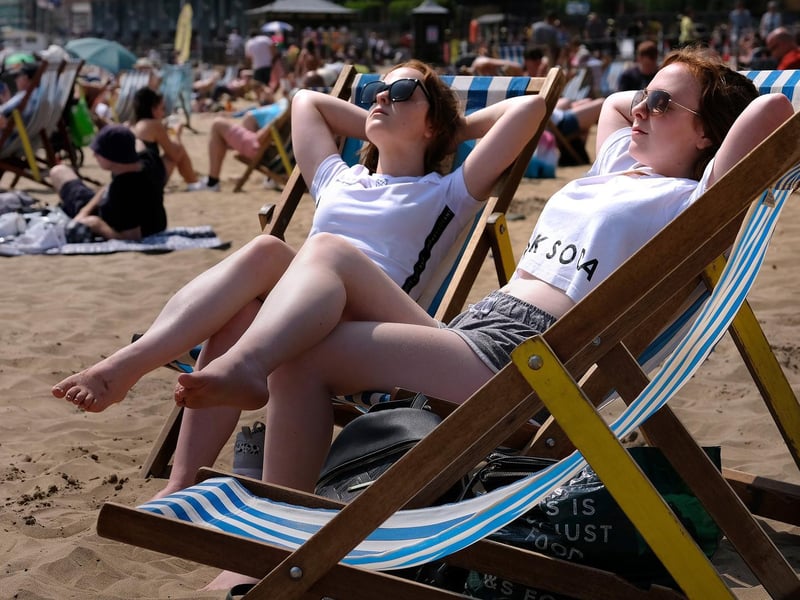Barnsley twins bask in the sunshine.