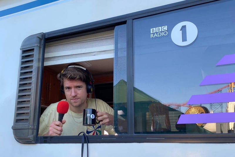 Meanwhile, Greg is stuck in the camper van somewhere in the grounds of the Pleasure Beach. Pic: Jordan North/BBC