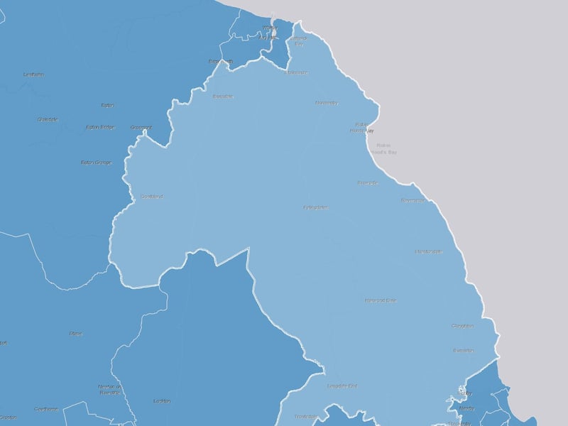 Burniston, Sleights and Fylingdales has seen rates of positive Covid cases rise by 310 per cent, from 120.5 per 100,000 to 494.1 per 100,000.