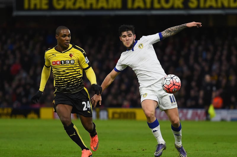 Alex Mowatt and Watford's Odion Ighalo go toe to toe during FA Cup fifth round clash at Vicarage Road in February 2016.