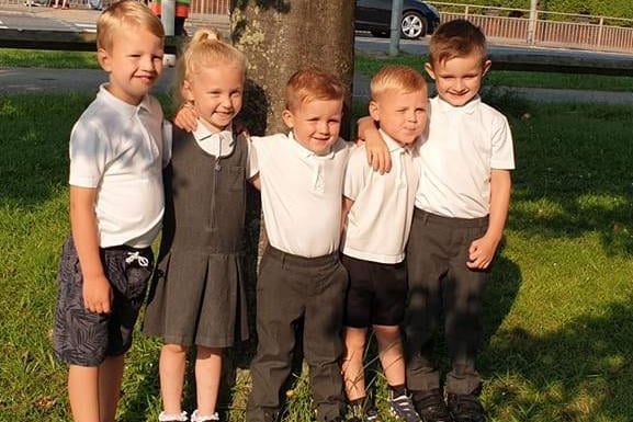 Emma Louise Beasley said: "My son Joey and his friends Rylie, Harley and Gracie about to leave Taylor as they go up to reception in September."