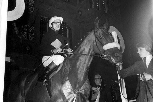Red Rum become the first - and only - animal to turn on the lights in 1977