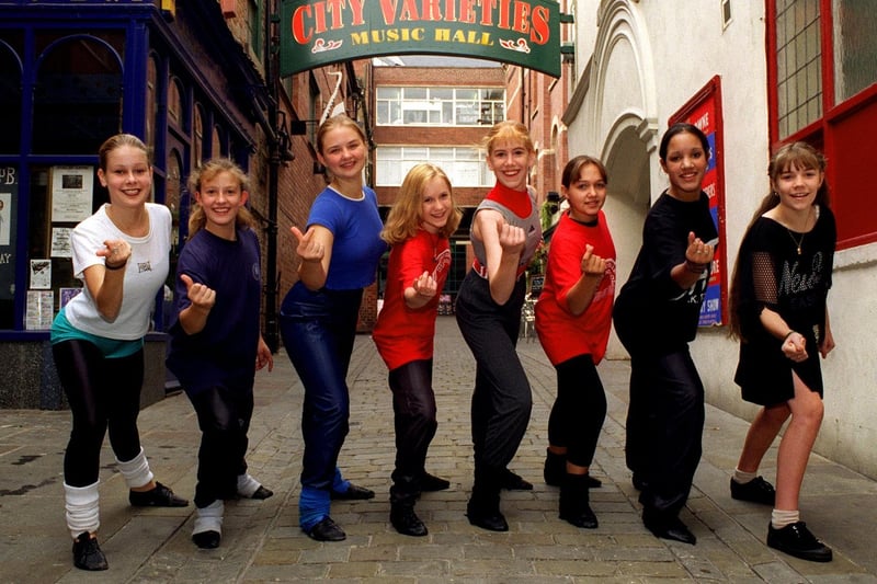 Auditions for juvenile roles in City Varieties Christmas pantomime Aladdin were held in September 1995. Pictured are Caroline Slater, Kirsty Langley, Sarah Day, Keeli Stephenson, Kirsty Allanson, Katiya Borlant, Sharon Wattyis, Rachel Buxton.