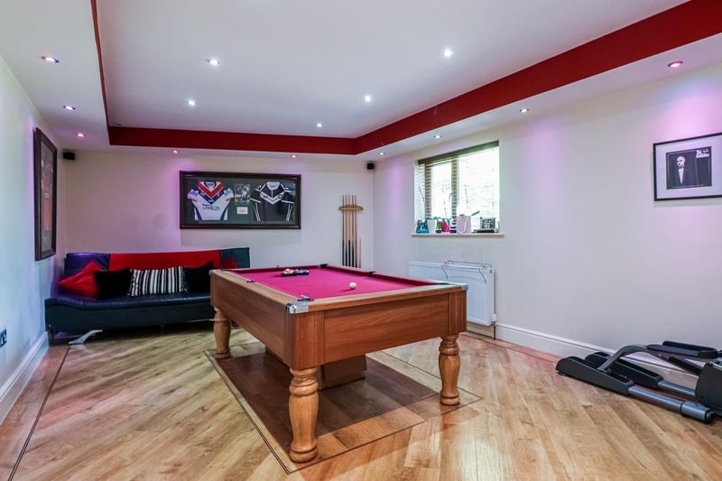 The sizeable games room within the property