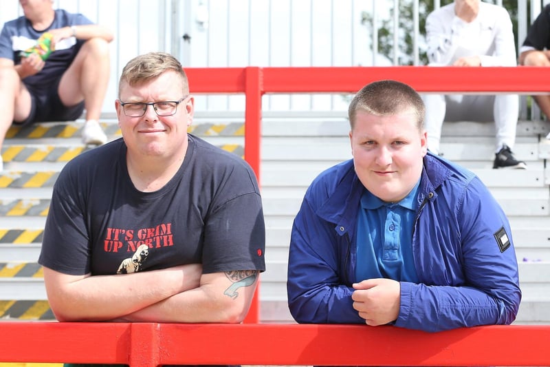 Two PNE fans ahead of kick-off at Accrington