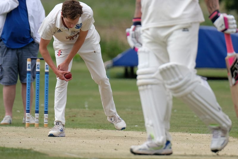 Scalby 2nds bowler Tom Hendry fields off his own bowling


Photos by Richard Ponter