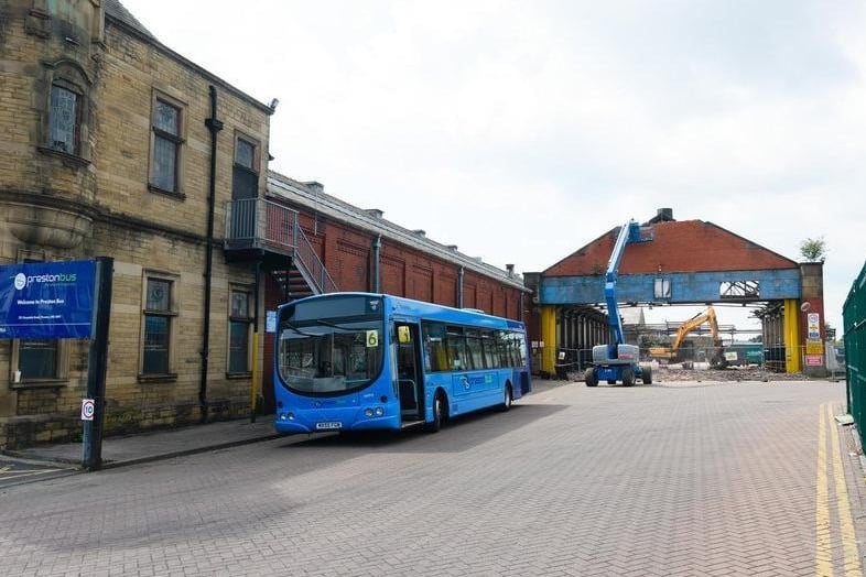 Ahead of redevelopment plans the demolition at the historic Preston Bus depot in Deepdale Road got under way this week (Monday, July 26, 2021).