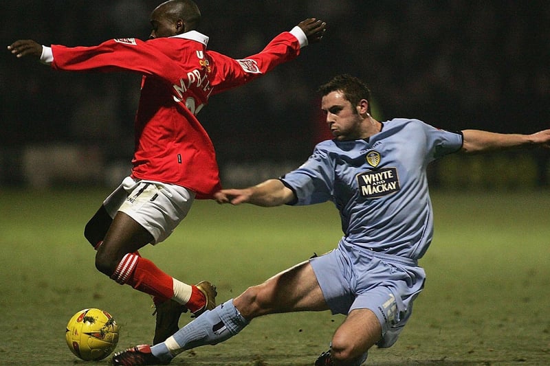 Frazer Richardson brings down Rotherham United's Jamal Campbell-Ryce during the Championship clash at Millmoor in November 2004.