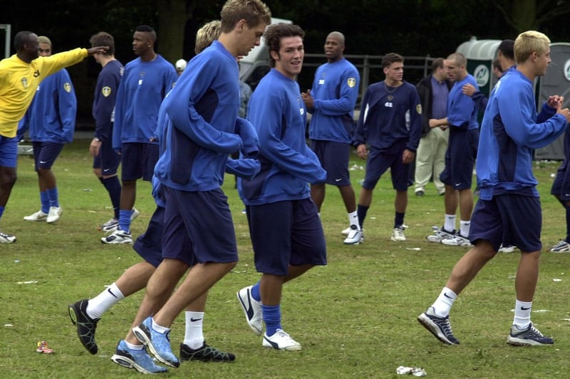 The Leeds United squad were back in pre-season training on Roundhay Park and having to dodge the rubbish.
