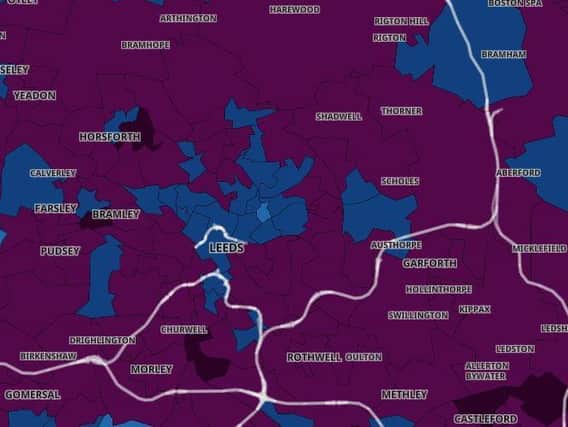 Here are the Leeds areas with the highest Covid rates (Photo: Gov.uk)