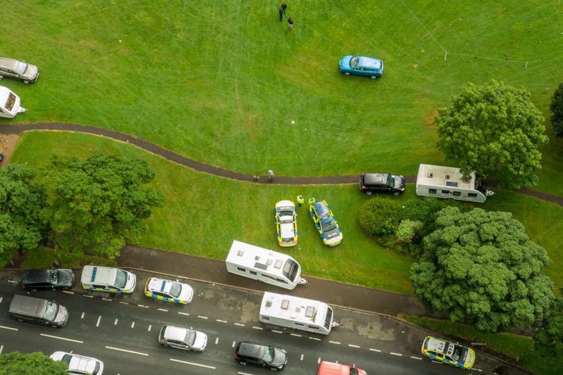 It is believed the travellers gained access to the site via Blackpool Road.