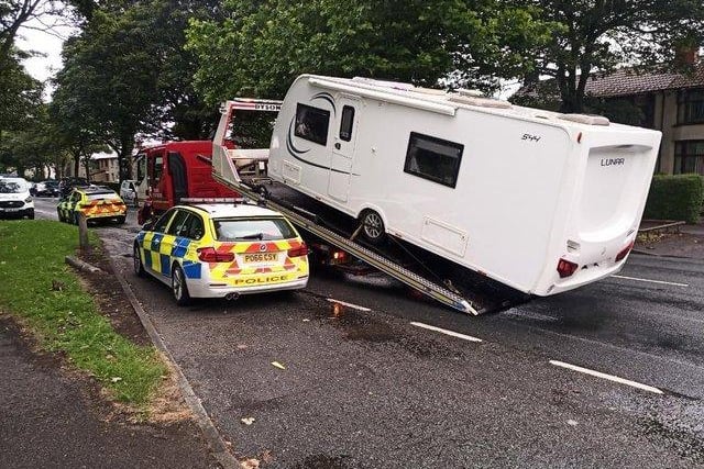 Police swooped on the camp on July 28 following reports there had been an theft at a caravan storage site in Euxton.