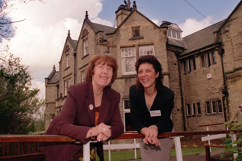 Last of The Summer Wine star Kathy Staff left, who opened a new rehabilitation Centre in Glenholme, West Vale, pictured with Unit Manager Julie Seehumber back in 1998.