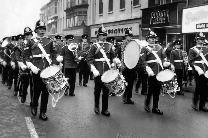 The band of the York and Lancaster Regiment paraded through the centre of Pontefract on December 6, 1968. The regiment’s connection with the town started in 1878.
