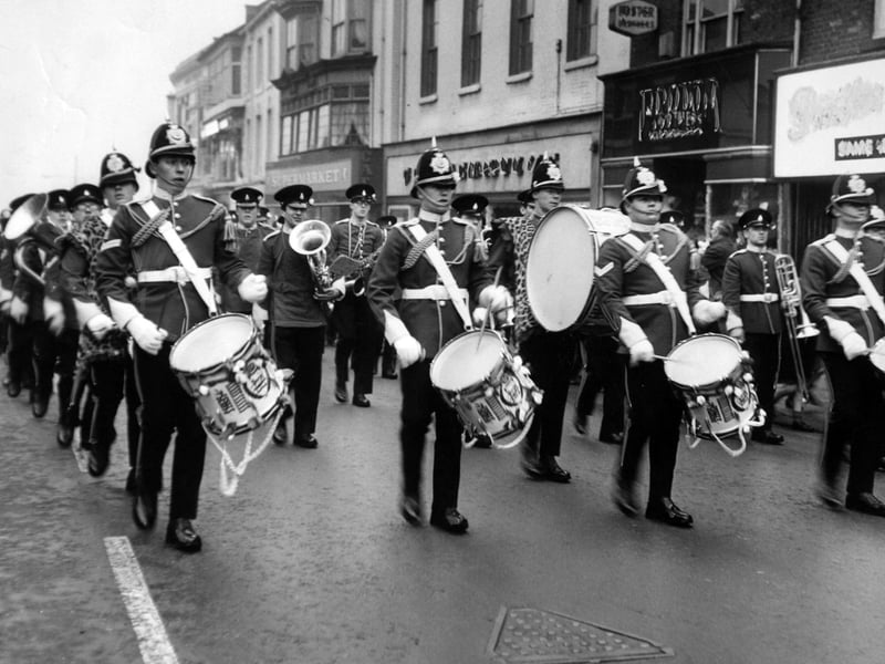 The band of the York and Lancaster Regiment paraded through the centre of Pontefract on December 6, 1968. The regiment’s connection with the town started in 1878.