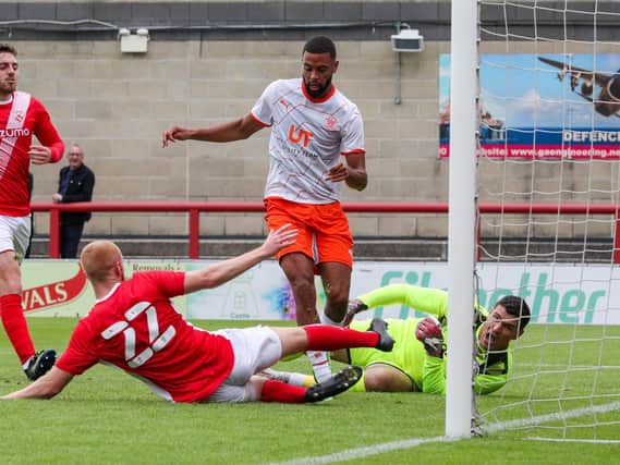 CJ Hamilton equalises from close range in the second-half