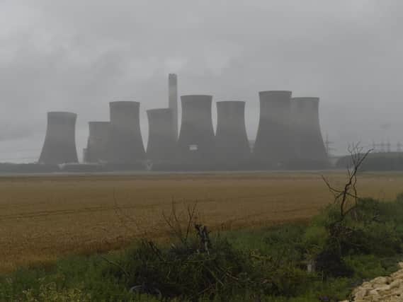 Four huge cooling towers have been demolished at the former Eggborough power station in North Yorkshire.
