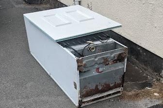 Old household appliances have also been spotted on the pavement.