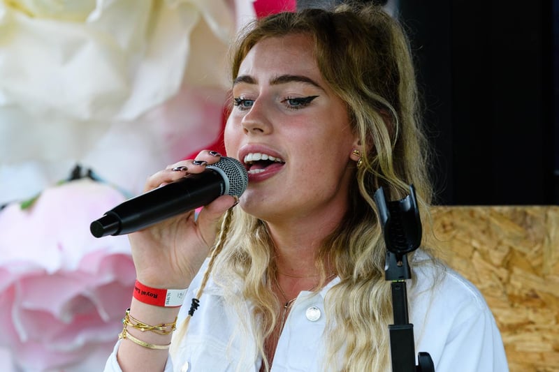 A singer at the Royal Lancashire Agricultural Show 2021.