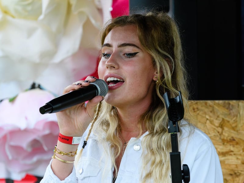 A singer at the Royal Lancashire Agricultural Show 2021.