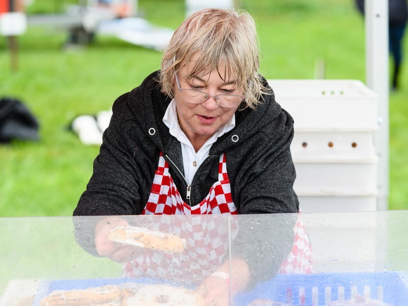 Pies are put out on display at the Royal Lancashire Agricultural Show 2021.