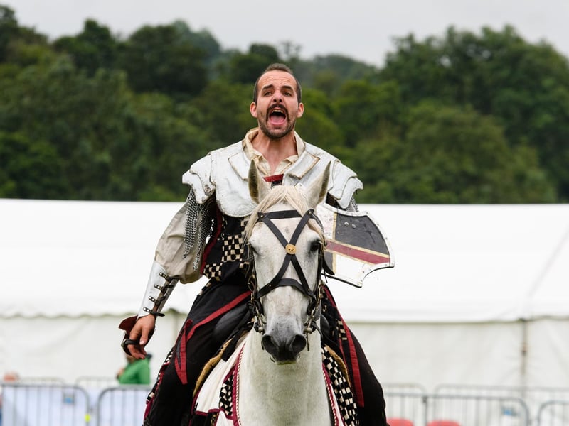 Jousting event at the Royal Lancashire Agricultural Show 2021.