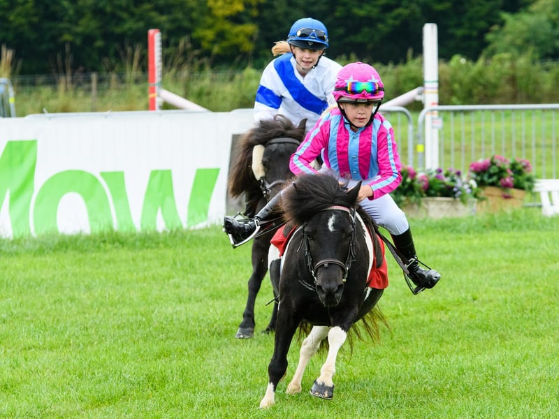 Action from the Shetland Pony Grand National at the the Royal Lancashire Agricultural Show 2021.