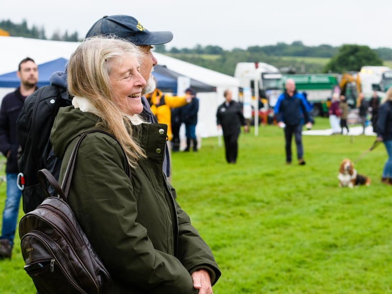Crowds watch the jousting event at the Royal Lancashire Agricultural Show 2021.