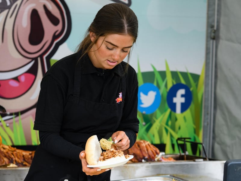 Hog roasting at the Royal Lancashire Agricultural Show 2021.