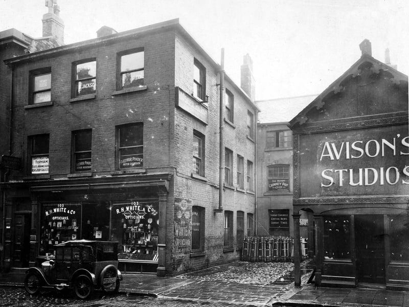 R.H. White, opticians on Albion Street in the city centre pictured in July 1927.