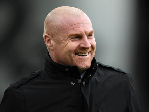 Sean Dyche, Manager of Burnley looks on prior to the FA Cup Fourth Round match between Burnley FC and Norwich City at Turf Moor on January 25, 2020 in Burnley, England.