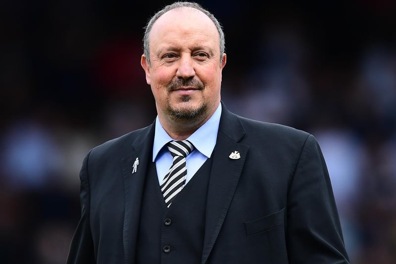Rafael Benitez, manager of Newcastle United, looks on prior to the Premier League match between Fulham FC and Newcastle United at Craven Cottage on May 12, 2019 in London, United Kingdom.
